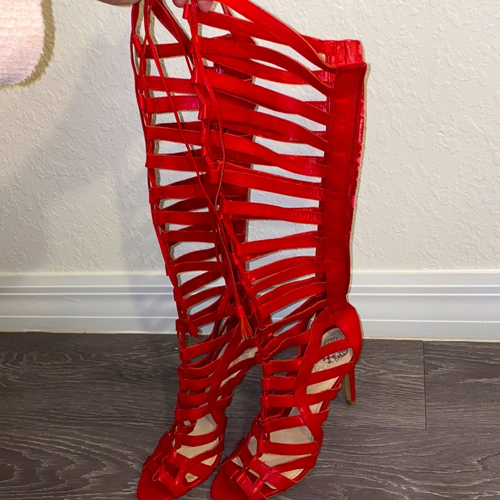 Vince Camuto Knee High Strappy Heel